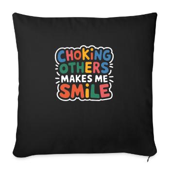 Rolling with technology and humor - Sofa pillowcase 17,3'' x 17,3'' (45 x 45 cm) - black - Front