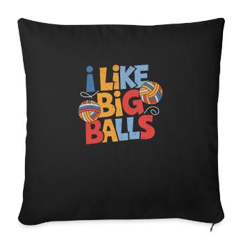 Knitting humor with cheeky charm - Sofa pillowcase 17,3'' x 17,3'' (45 x 45 cm) - black - Front