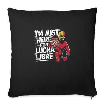 Mask Wrestling Style - Sofa pillowcase 17,3'' x 17,3'' (45 x 45 cm) - black - Front