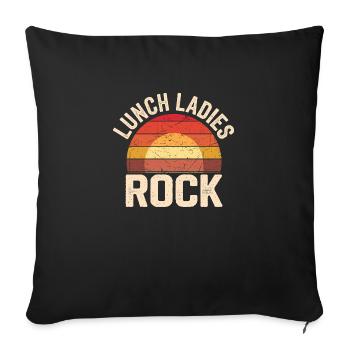 Proud of the Lunch Ladies - Sofa pillowcase 17,3'' x 17,3'' (45 x 45 cm) - black - Front