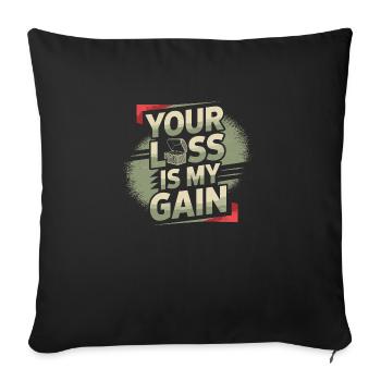For treasure hunters with a sense of humor - Sofa pillowcase 17,3'' x 17,3'' (45 x 45 cm) - black - Front