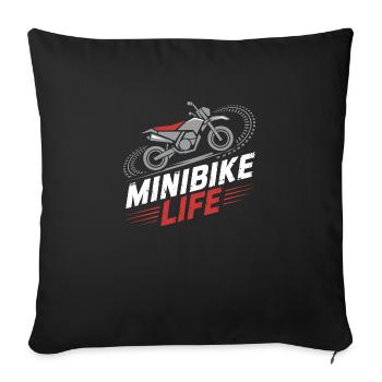 For real minibike fans - Sofa pillowcase 17,3'' x 17,3'' (45 x 45 cm) - black - Front