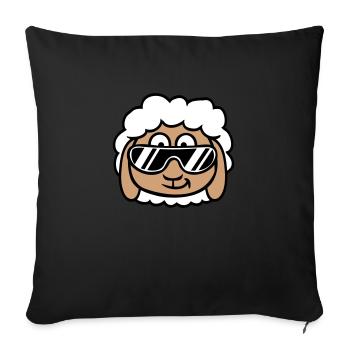 Sheep Sunglasses Party Sheep Lamb Cool Head - Sofa pillowcase 17,3'' x 17,3'' (45 x 45 cm) - black - Front