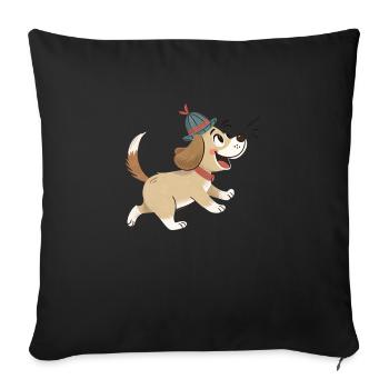 Cute dog - Sofa pillowcase 17,3'' x 17,3'' (45 x 45 cm) - black - Front
