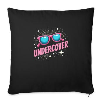 Undercover Costume - Sunglasses Fun - Sofa pillowcase 17,3'' x 17,3'' (45 x 45 cm) - black - Front