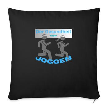 Faire du jogging - Housse de coussin décorative 45 x 45 cm - noir - Devant