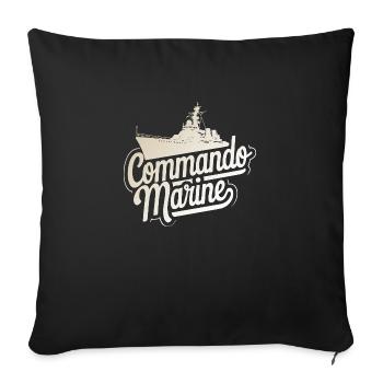 Commando Marine - Housse de coussin décorative 45 x 45 cm - noir - Devant