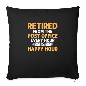 Retired From The Post Office Mailman Postal Worker - Sofa pillowcase 17,3'' x 17,3'' (45 x 45 cm) - black - Front