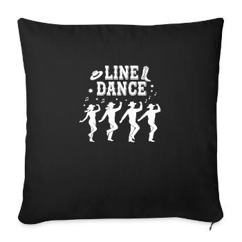 Line Dance Group Training My Dance Sport - Sofa pillowcase 17,3'' x 17,3'' (45 x 45 cm) - black - Front