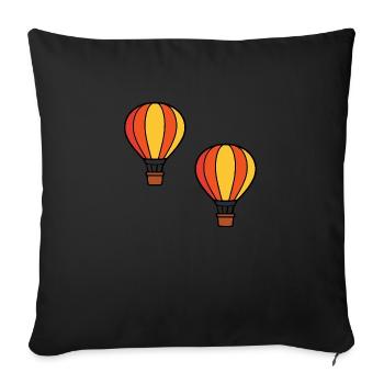 Ballon - Housse de coussin décorative 45 x 45 cm - noir - Devant