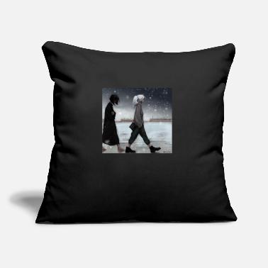 Deux filles Housse de coussin décorative 45 x 45 cm