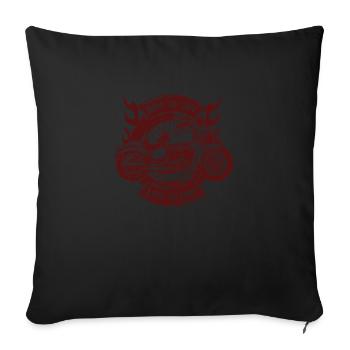 Crâne de hors-la-loi Gangs d’autoroutes Mort de motard - Housse de coussin décorative 45 x 45 cm - noir - Devant