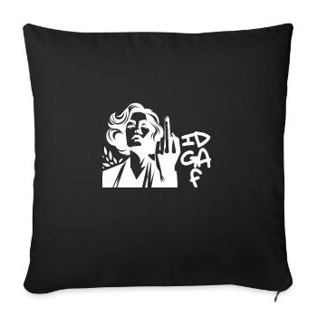 Crâne de hors-la-loi Gangs d’autoroutes Mort de motard - Housse de coussin décorative 45 x 45 cm - noir - Devant