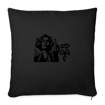 Crâne de hors-la-loi Gangs d’autoroutes Mort de motard - Housse de coussin décorative 45 x 45 cm - noir - Devant
