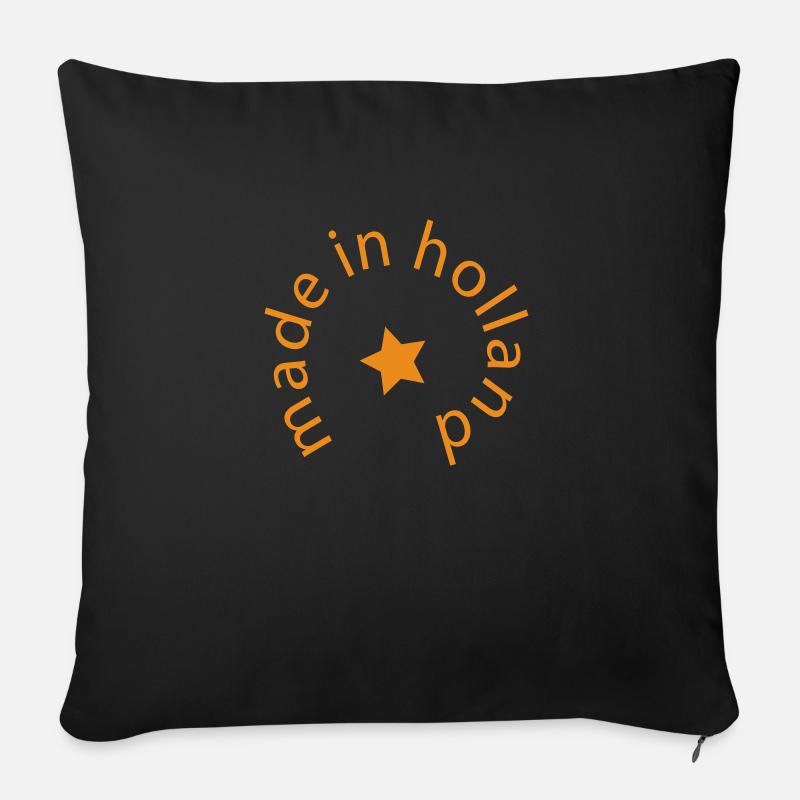 Fabriqué en Hollande - Housse de coussin décorative 45 x 45 cm - noir