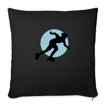 inliner_2c - Housse de coussin décorative 45 x 45 cm - noir - Devant
