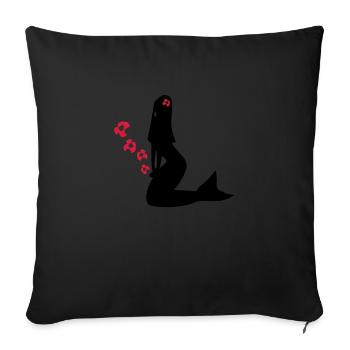 Mermaid - Sofa pillowcase 17,3'' x 17,3'' (45 x 45 cm) - black - Front