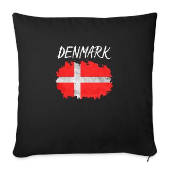 Denmark - Sofa pillowcase 17,3'' x 17,3'' (45 x 45 cm) - black - Front