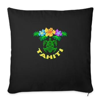 tahiti symbol 02 - Sofa pillowcase 17,3'' x 17,3'' (45 x 45 cm) - black - Front