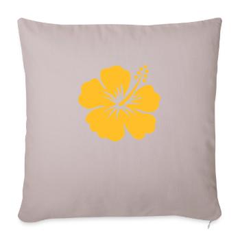 hibiscus tahiti - Sofa pillowcase 17,3'' x 17,3'' (45 x 45 cm) - light taupe - Front