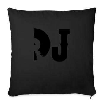 dj - Sofa pillowcase 17,3'' x 17,3'' (45 x 45 cm) - black - Front