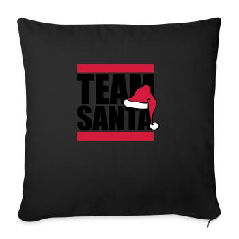 friends crew team merry christmas santa claus n - Sofa pillowcase 17,3'' x 17,3'' (45 x 45 cm) - black - Front