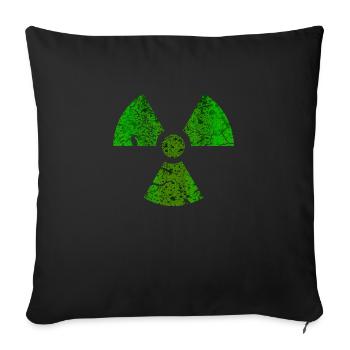 Radioactive - Grunge Texture - Sofa pillowcase 17,3'' x 17,3'' (45 x 45 cm) - black - Front