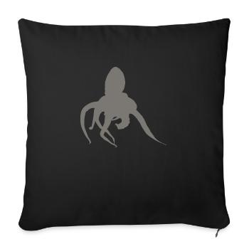 poulpe - Housse de coussin décorative 45 x 45 cm - noir - Devant