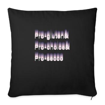 Pro Gluten Pro Choice Pro Secco - Sofakissenbezug 45 x 45 cm - Schwarz - Vorne