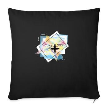 think positive - Sofa pillowcase 17,3'' x 17,3'' (45 x 45 cm) - black - Front