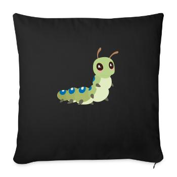 chenille - Housse de coussin décorative 45 x 45 cm - noir - Devant