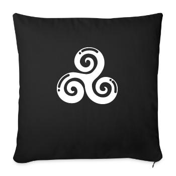 celtic triskele white original gift - Sofa pillowcase 17,3'' x 17,3'' (45 x 45 cm) - black - Front