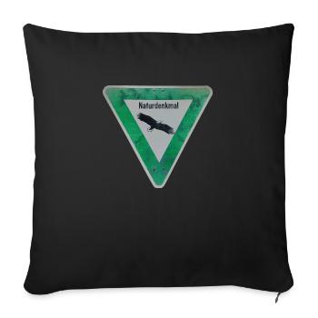 Monument naturel - Housse de coussin décorative 45 x 45 cm - noir - Devant