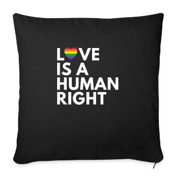 Rainbow, LGBT, Rainbow, Gay Pride, Love - Sofa pillowcase 17,3'' x 17,3'' (45 x 45 cm) - black - Front