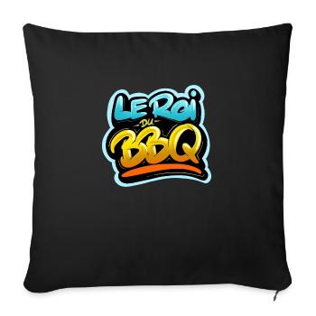 Le roi du barbecue - Housse de coussin décorative 45 x 45 cm - noir - Devant