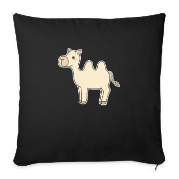 Chameau - Housse de coussin décorative 45 x 45 cm - noir - Devant