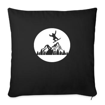 Snowboard Snowboarder - Sofakissenbezug 45 x 45 cm - Schwarz - Vorne