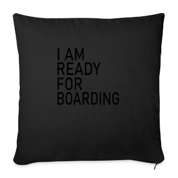 Snowboard Snowboarder - Sofakissenbezug 45 x 45 cm - Schwarz - Vorne