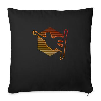 Snowboard Enfants Snowboarder Hommes Femmes Apres Sk - Housse de coussin décorative 45 x 45 cm - noir - Devant