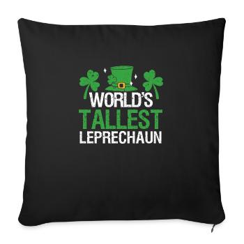 Weltgrößter Leprechaun Lustiger St. Patrick's Day - Sofakissenbezug 45 x 45 cm - Schwarz - Vorne