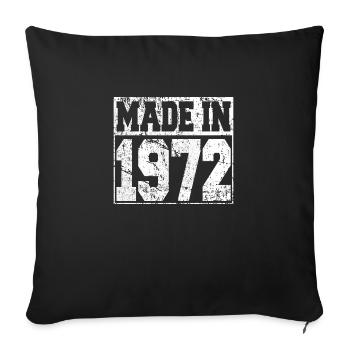 Made in 1972 - Sofa pillowcase 17,3'' x 17,3'' (45 x 45 cm) - black - Front