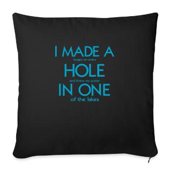sport de golf - Housse de coussin décorative 45 x 45 cm - noir - Devant