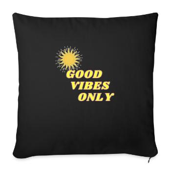 Juste de la bonne humeur ! - Housse de coussin décorative 45 x 45 cm - noir - Devant