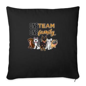 team family dog work colleagues funny animal a - Sofa pillowcase 17,3'' x 17,3'' (45 x 45 cm) - black - Front