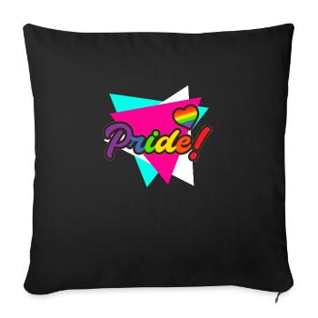 Gay pride - Sofa pillowcase 17,3'' x 17,3'' (45 x 45 cm) - black - Front