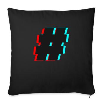 Hashtag # - Sofakissenbezug 45 x 45 cm - Schwarz - Vorne