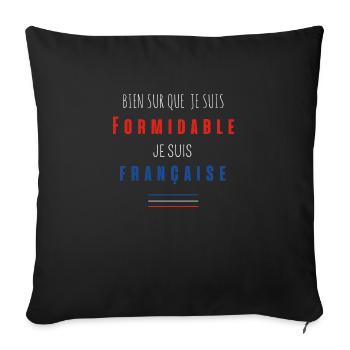 un mec pas chiant n est pas un vrai mec 40 - Housse de coussin décorative 45 x 45 cm - noir - Devant