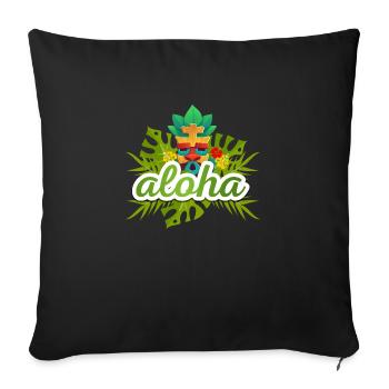 aloha - Housse de coussin décorative 45 x 45 cm - noir - Devant