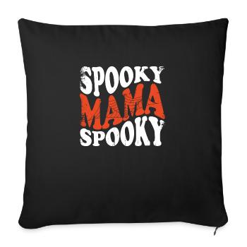Spooky Mama Retro Halloween Ghost Witchy Spooky - Housse de coussin décorative 45 x 45 cm - noir - Devant