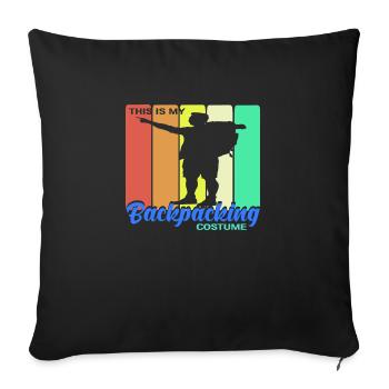 This Is My Backpacking Costume Retro Vintage - Sofa pillowcase 17,3'' x 17,3'' (45 x 45 cm) - black - Front